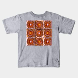 Flower Granny Square Print Kids T-Shirt